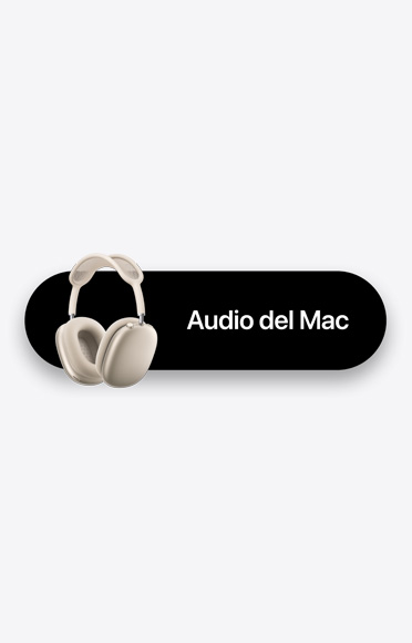 AirPods Max 2 en color blanco estelar y la frase Audio del Mac, que representa el Cambio Automático