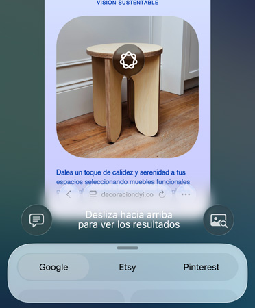 Funcionalidad Inteligencia Visual en uso