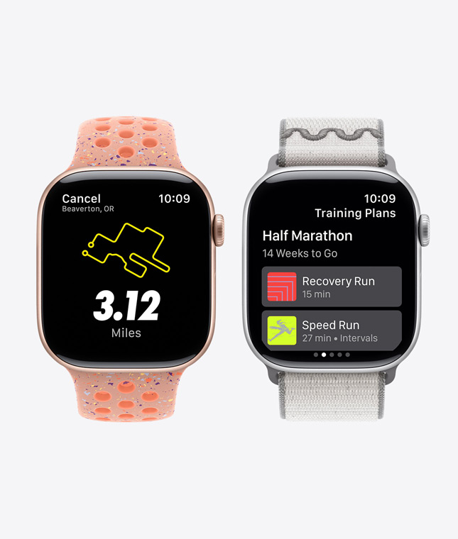 Apple Watch Series 11-enheter, Nike Run Club-appen, funktioner för coachade löprundor och träningsplaner