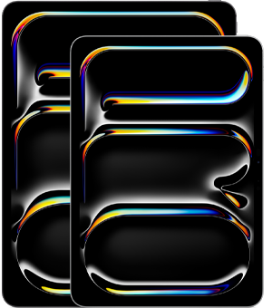 Μπροστινή προβολή ενός iPad Pro 13 ιντσών και ενός iPad Pro 11 ιντσών, που δείχνει τη διαφορά μεγέθους.