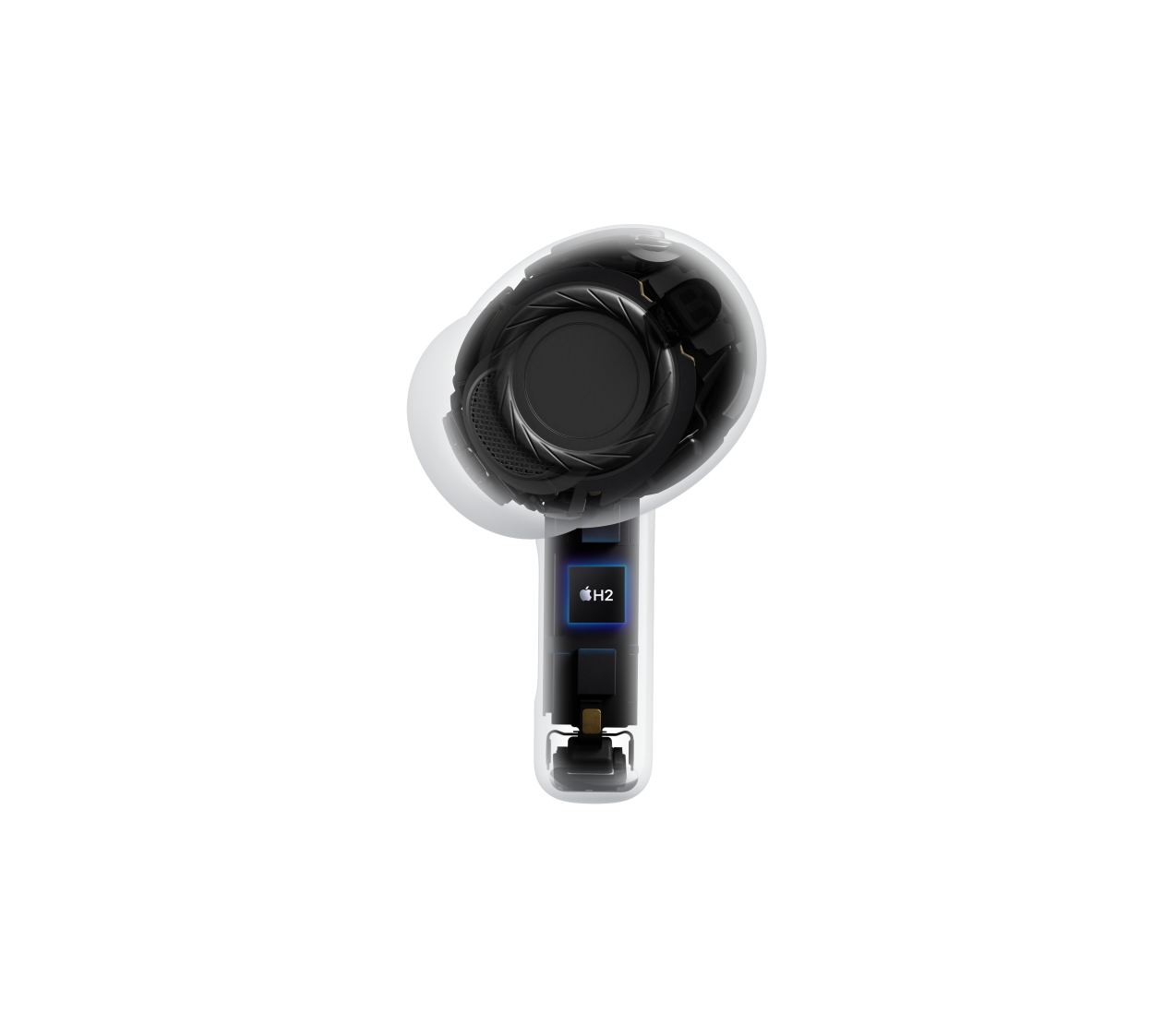 AirPods Pro 3, auricolare wireless, trasparente, architettura interna