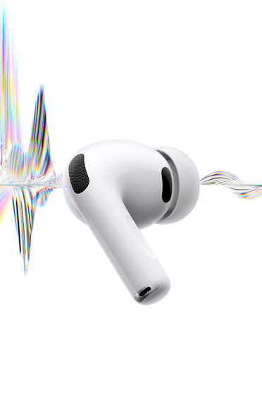 AirPods Pro 3, colore bianco, microfono con cancellazione del rumore, cuscinetto in silicone, stelo corto