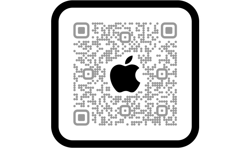 Naskenuj QR kód pro nákup v aplikaci Apple Store.
