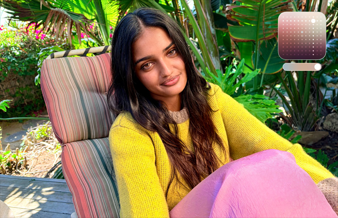 Fotografija osobe snimljena uz primjenu značajke Fotografski stilovi